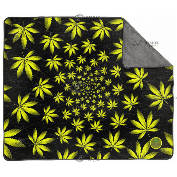 Lemon Drop Kush Pixel Fleece Blankets