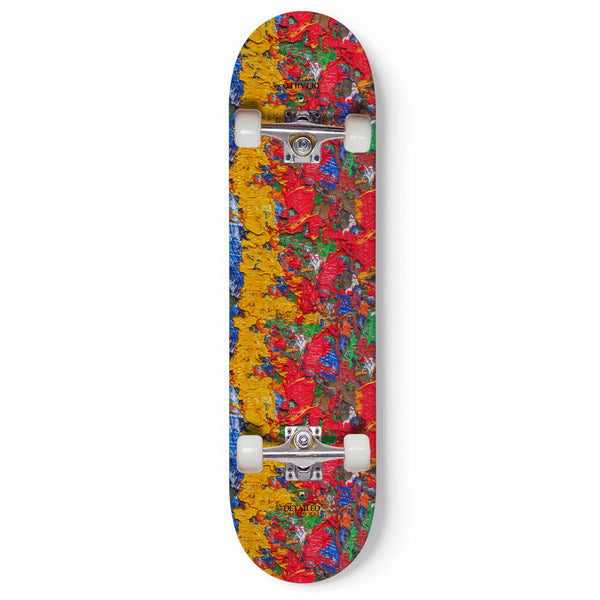 Colorful Abstract Paint Splatter Custom Skateboard