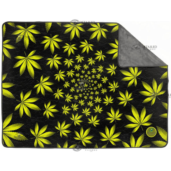 Lemon Drop Kush Pixel Fleece Blankets