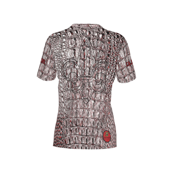 Women Cajun Gators Performance UPF+50 V-Neck Short Sleeve Shirt