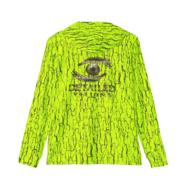 Safety Green Tree Bark Camo Unisex Performance UPF+50 Hoodie