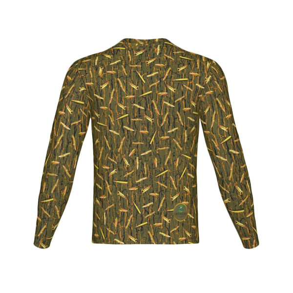 Men Tree Bark Ammo Camo Performance UPF+50 Long Sleeve Shirt