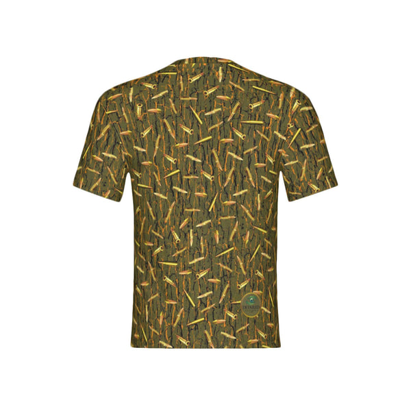 Men Tree Bark Ammo Camo Performance UPF+50 Short Sleeve Shirt
