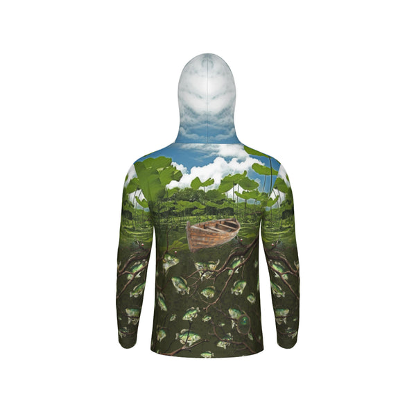 Crappie Fishing on a Pirogue Unisex Performance UPF+50 Hoodie