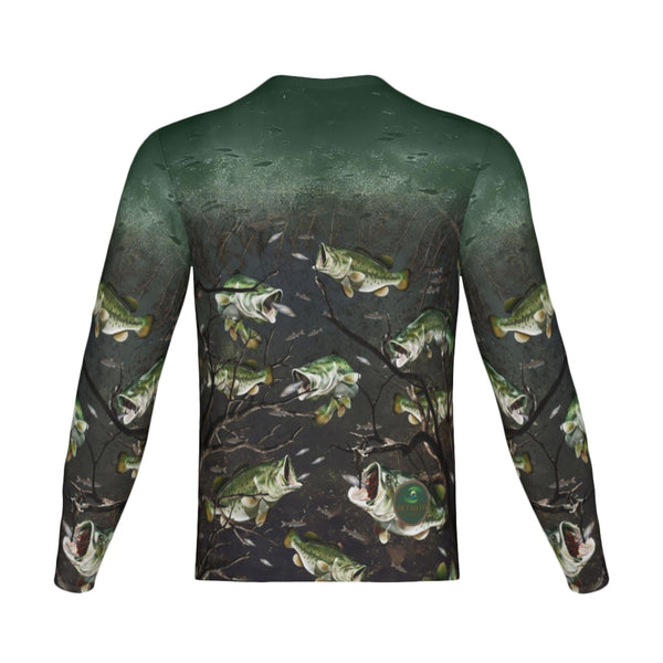 Men All About the Bass Performance UPF+50 Long Sleeve Shirt
