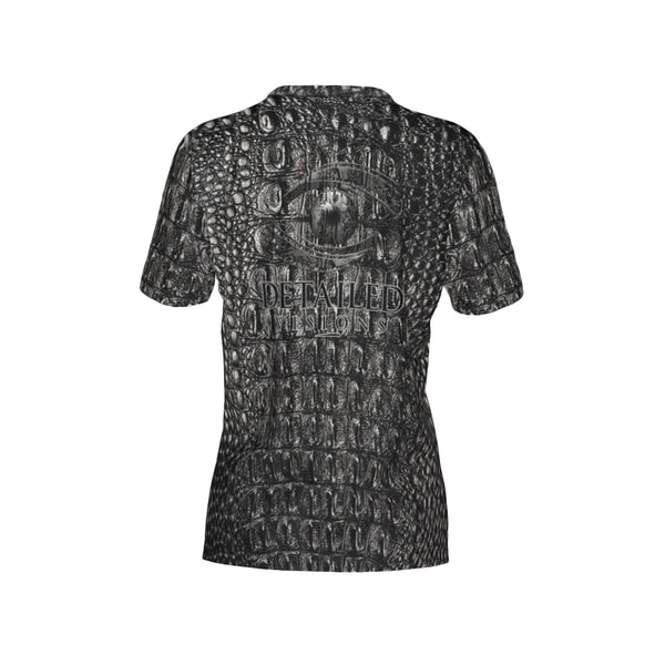 Women Black Gator Hyde Performance UPF+50 Crew Neck Short Sleeve Shirt