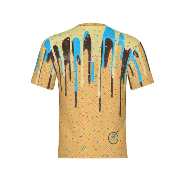 Men  Blue Vanilla Cocoa Craze Performance UPF+50 Short Sleeve Shirt