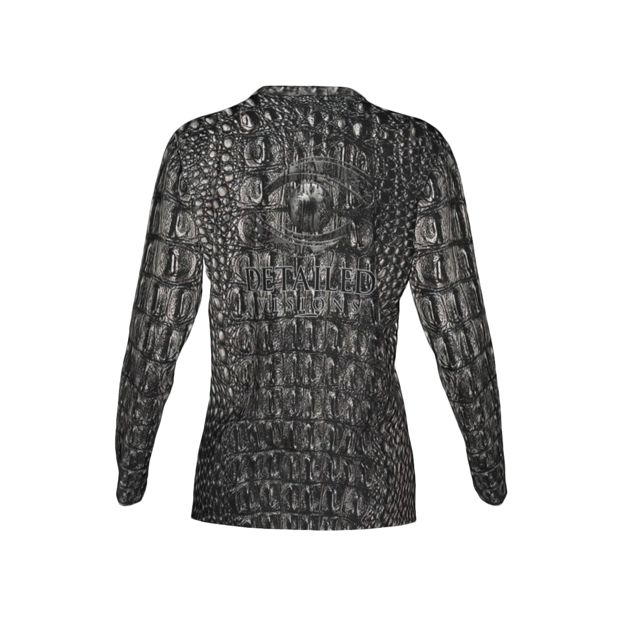 CYbERdYNE 歪Oriental Shirt Longsleeve/ 龍 Cyberpunk Dragon Retro Futuristic Outrun Synthwave Long