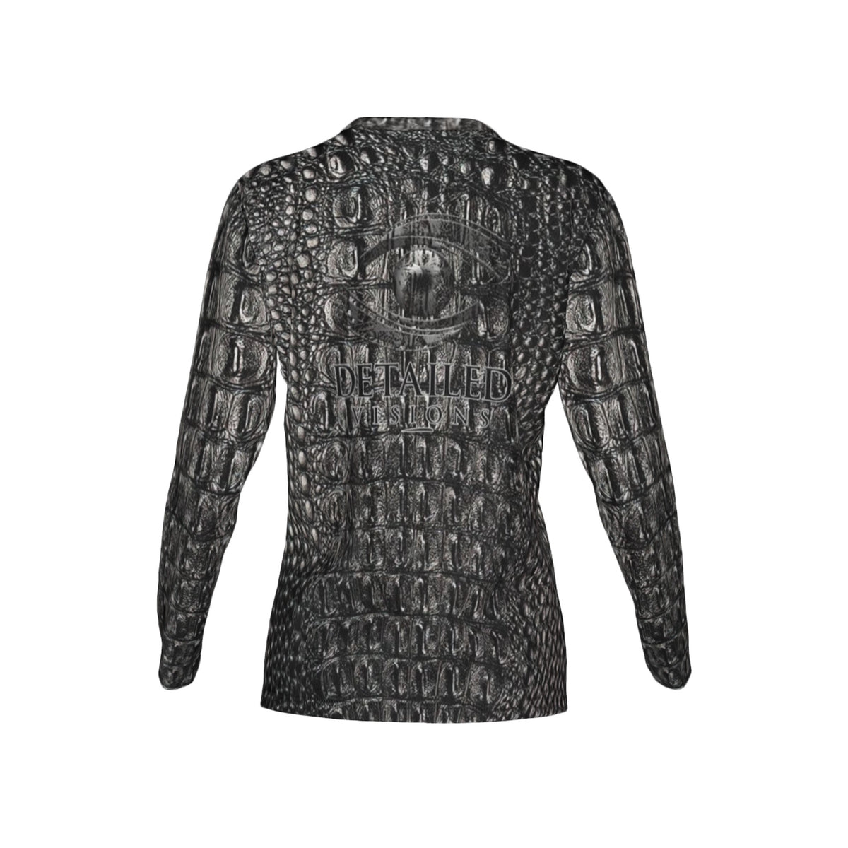 Women Black Gator Hyde Performance UPF+50 V-Neck Long Sleeve Shirt