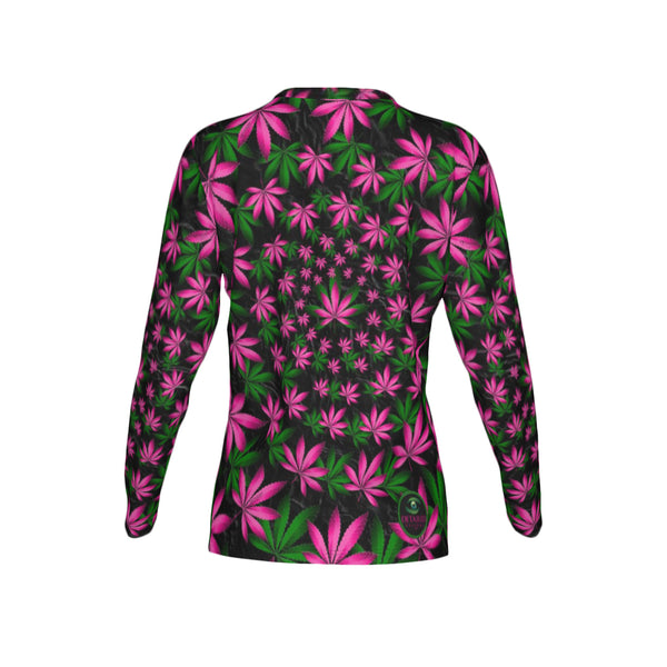 Women Twisted OG Kush & Cotton Candy Performance UPF+50 Crew Neck Long Sleeve Shirt