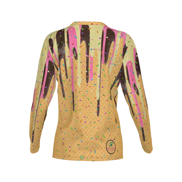 Women Triple Drip Neapolitan Performance UPF+50 V-Neck Long Sleeve Shirt