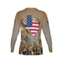Women Texas Bull Redfish Feeding Frenzy Performance UPF+50 Crew Neck Long Sleeve Shirt