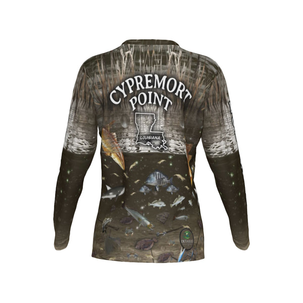Women Cypremort Point  Performance UPF+50 V-Neck Long Sleeve Shirt