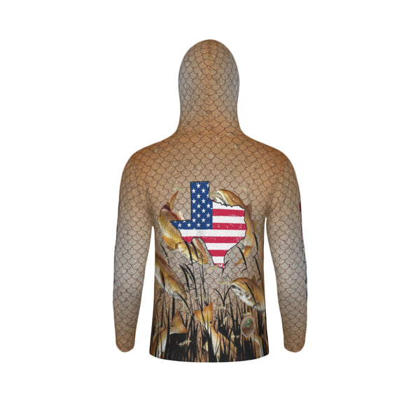 Texas Bull Redfish Feeding Frenzy Unisex Performance UPF+50 Hoodie