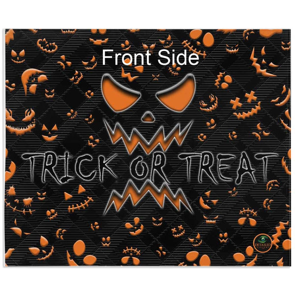60x50 Double-Sided Halloween Trick or Treat Minky Blanket
