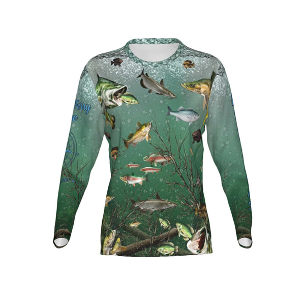 Women Greers Ferry Lake Performance UPF+50 Crew Neck Long Sleeve Shirt