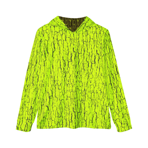 Safety Green Tree Bark Camo Unisex Performance UPF+50 Hoodie