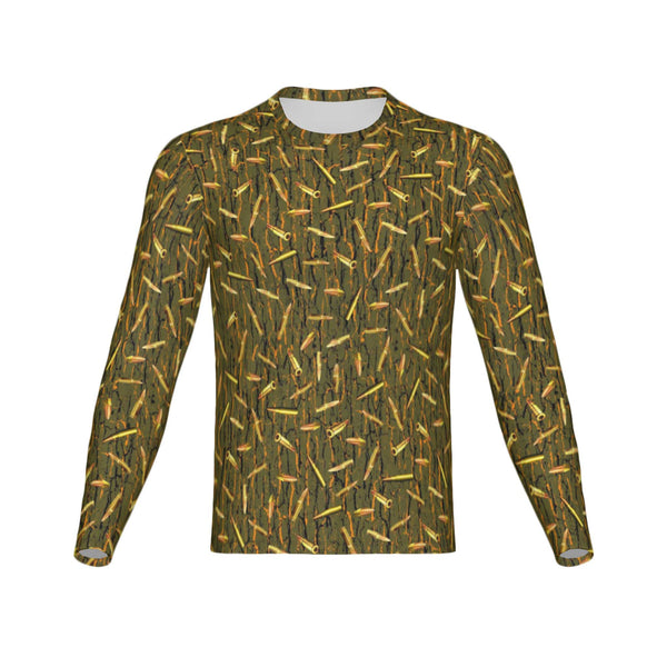 Men Tree Bark Ammo Camo Performance UPF+50 Long Sleeve Shirt