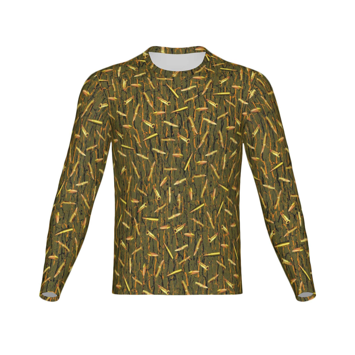 Men Tree Bark Ammo Camo Performance UPF+50 Long Sleeve Shirt