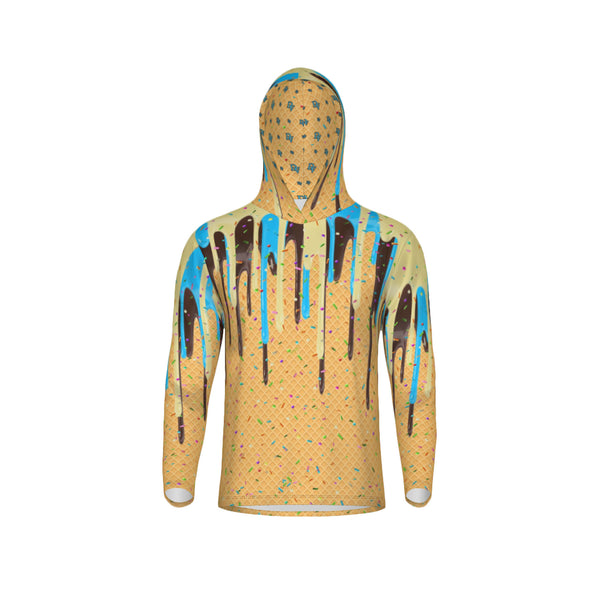 Blue Vanilla Cocoa Craze Unisex Performance UPF+50 Hoodie
