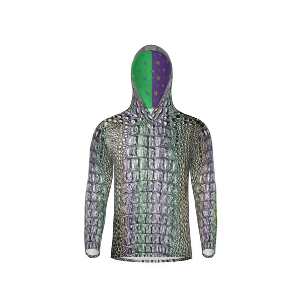 Mardi Gras Gators Unisex Performance UPF+50 Hoodie