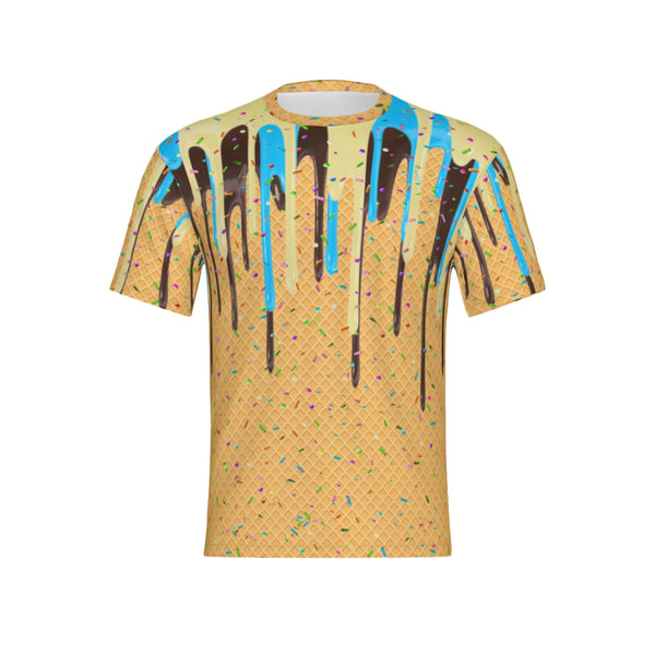 Men  Blue Vanilla Cocoa Craze Performance UPF+50 Short Sleeve Shirt