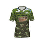 Women Crappie Fishing on a Pirogue Performance UPF+50 Crew Neck Short Sleeve Shirt