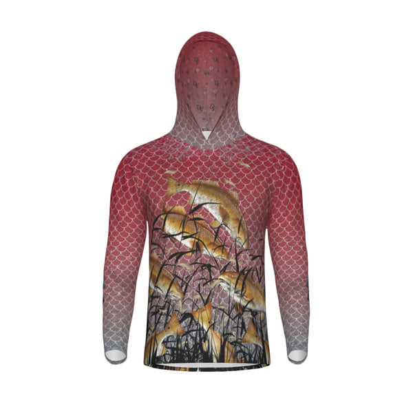Alabama Bull Redfish Feeding Frenzy Unisex Performance UPF+50 Hoodie
