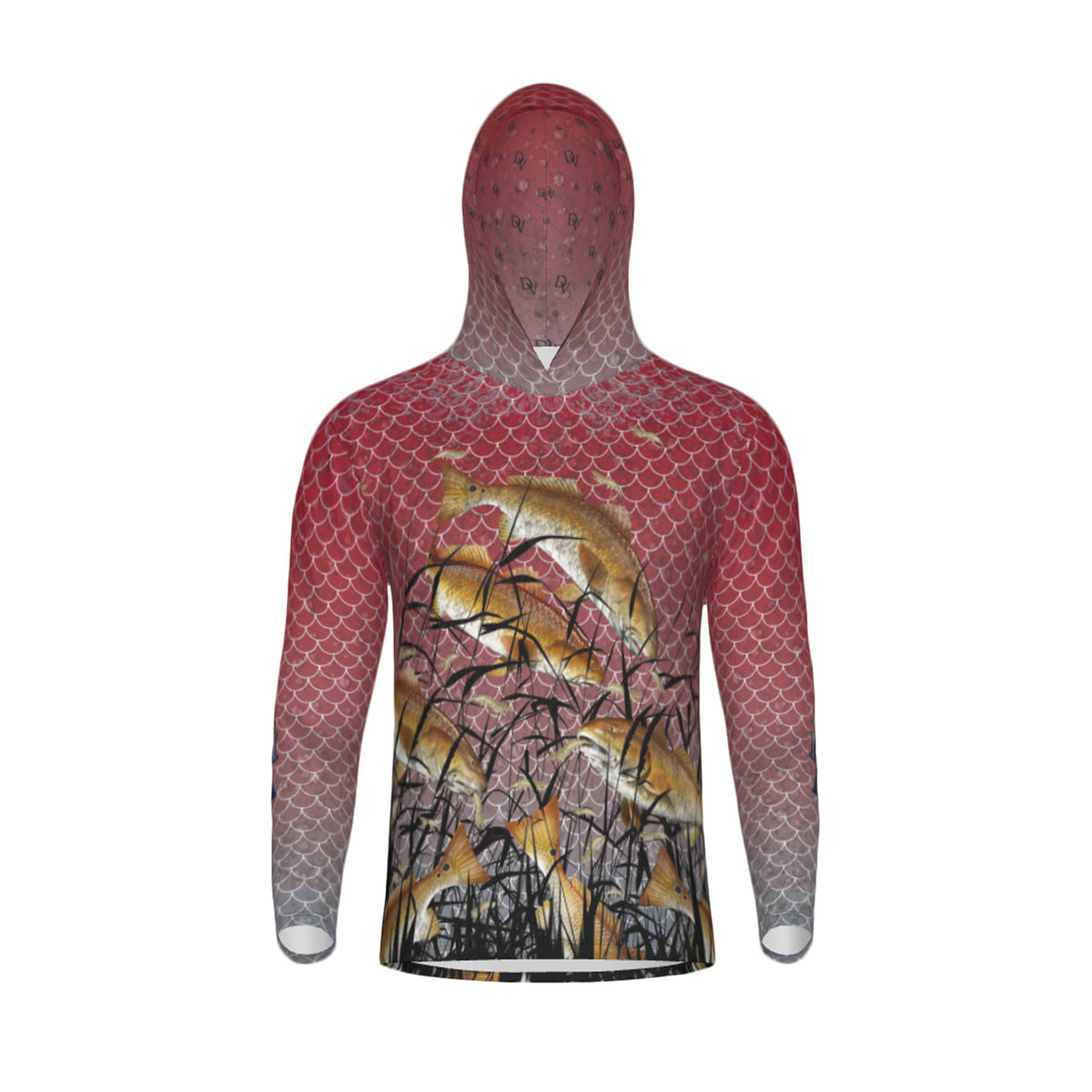 Alabama Bull Redfish Feeding Frenzy Unisex Performance UPF+50 Hoodie