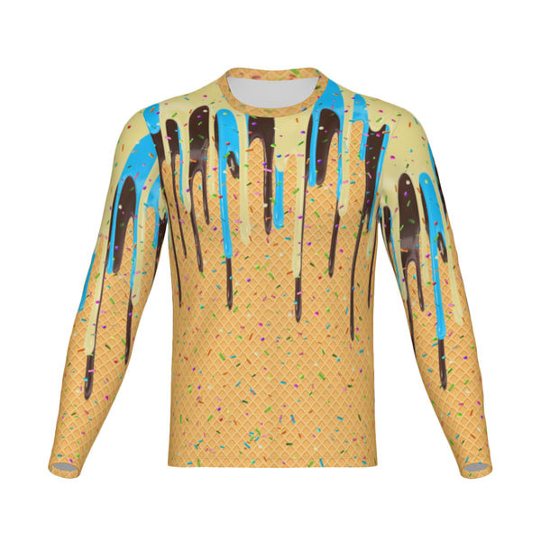 Men Blue Vanilla Cocoa Craze UPF+50 Long Sleeve Shirt