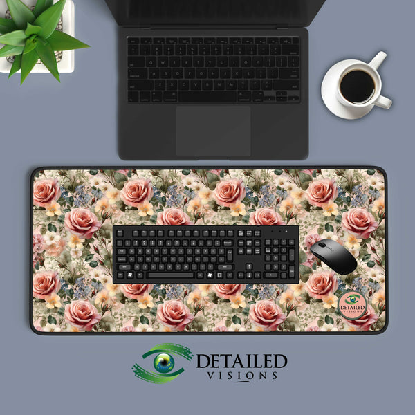 Roses & Baby Breathe Gaming Pad Desk Mat