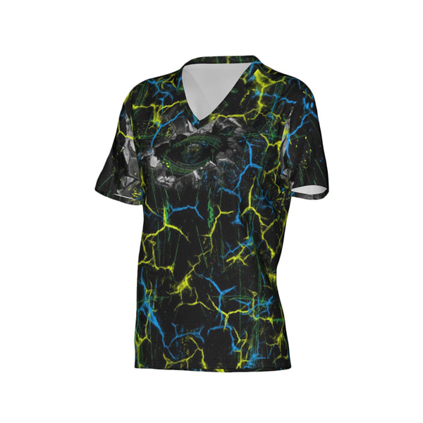 Women Detailed Visions Break Through Performance UPF+50 V-Neck Short Sleeve Shirt