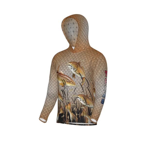 Texas Bull Redfish Feeding Frenzy Unisex Performance UPF+50 Hoodie