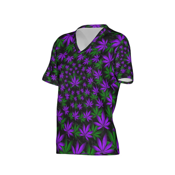 Women Twisted OG Kush & Grand Daddy Purp Performance UPF+50 V-Neck Short Sleeve Shirt
