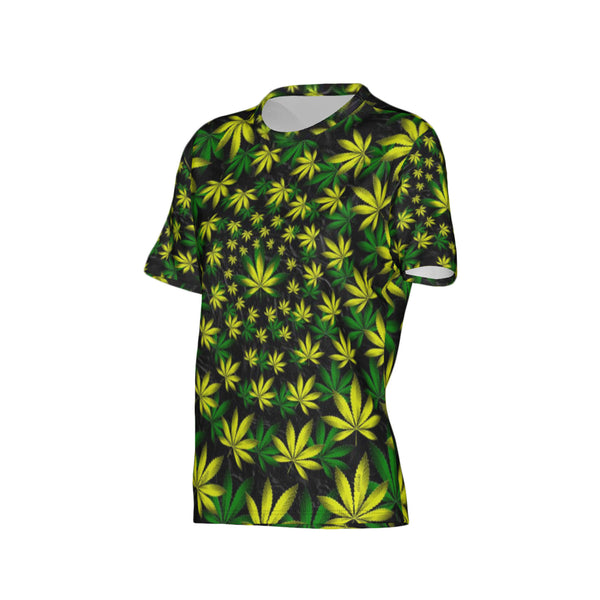 Women Twisted OG Kush & Lemon Drop Performance UPF+50 Crew Neck Short Sleeve Shirt