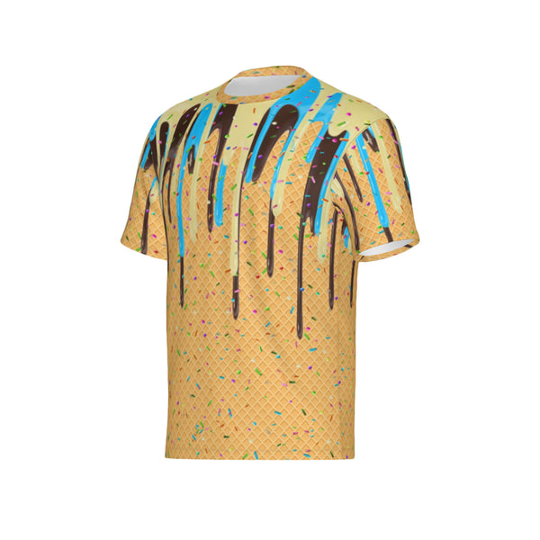 Men  Blue Vanilla Cocoa Craze Performance UPF+50 Short Sleeve Shirt