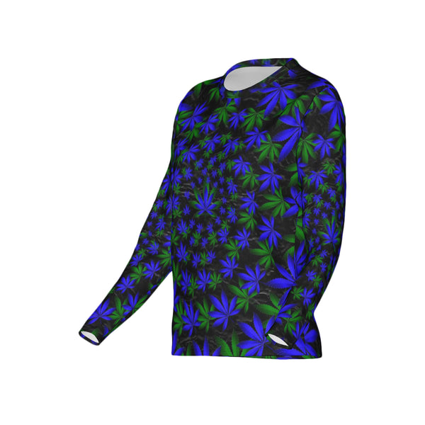 Women Twisted OG Kush & Blueberry Pie Performance UPF+50 Crew Neck Long Sleeve Shirt