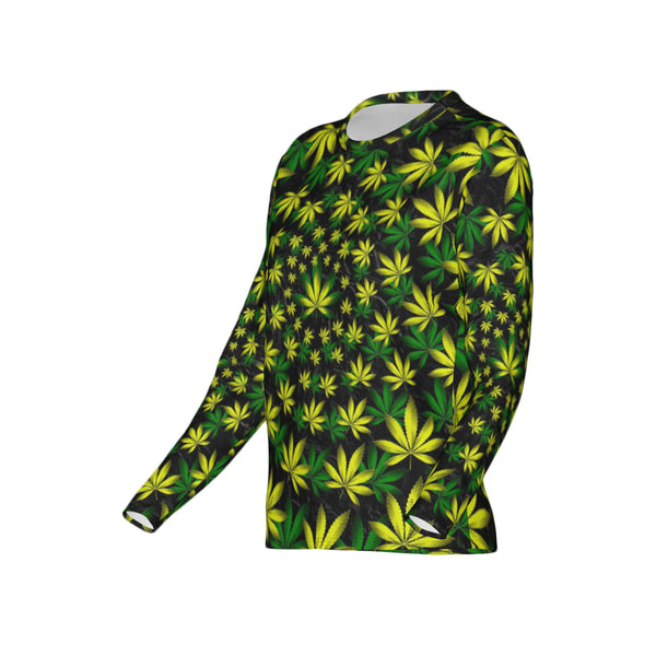Women Twisted OG Kush & Lemon Drop Performance UPF+50 Crew Neck Long Sleeve Shirt
