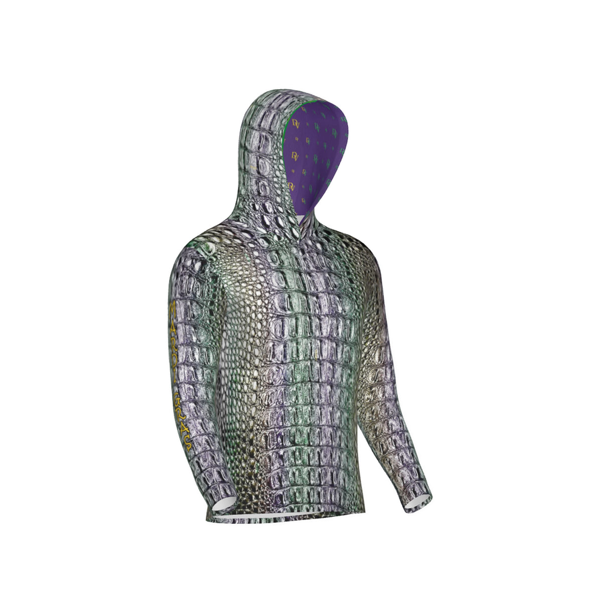 Mardi Gras Gators Unisex Performance UPF+50 Hoodie