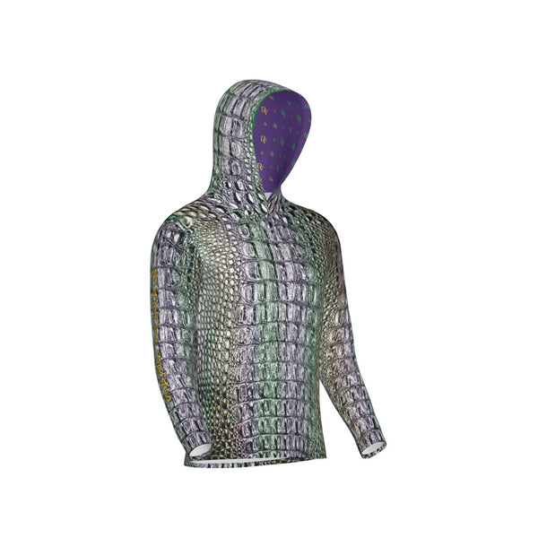 Mardi Gras Gators Unisex Performance UPF+50 Hoodie