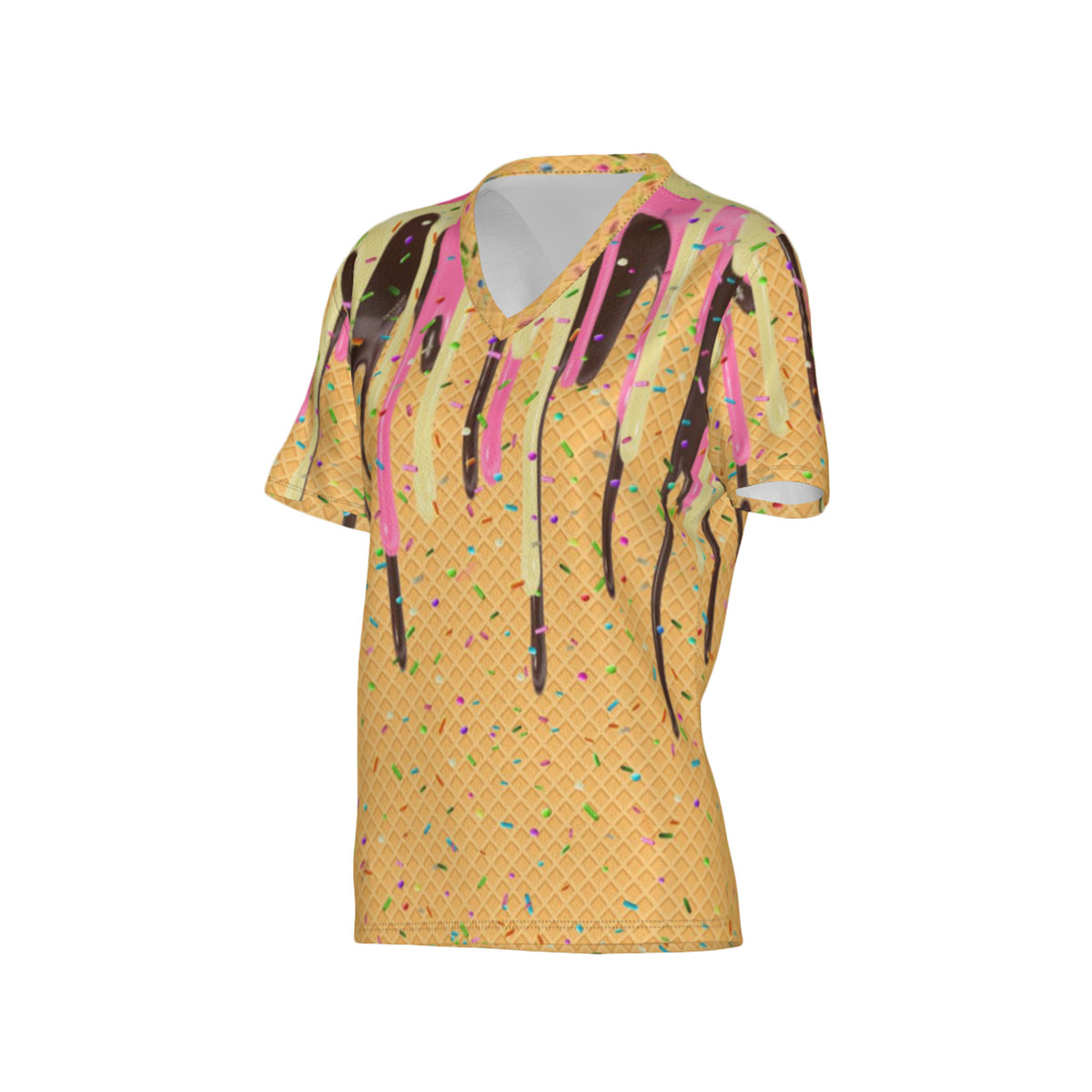 Women Triple Drip Neapolitan Performance UPF+50 V-Neck Short Sleeve Shirt