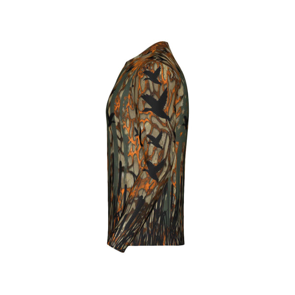 Men USA Duck Camo Performance UPF+50 Long Sleeve Shirt