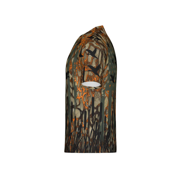 Men USA Duck Camo Performance UPF+50 Short Sleeve Shirt