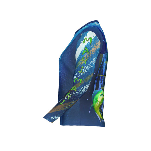 Women Mahi Mahi Performance UPF+50 Crew Neck Long Sleeve Shirt