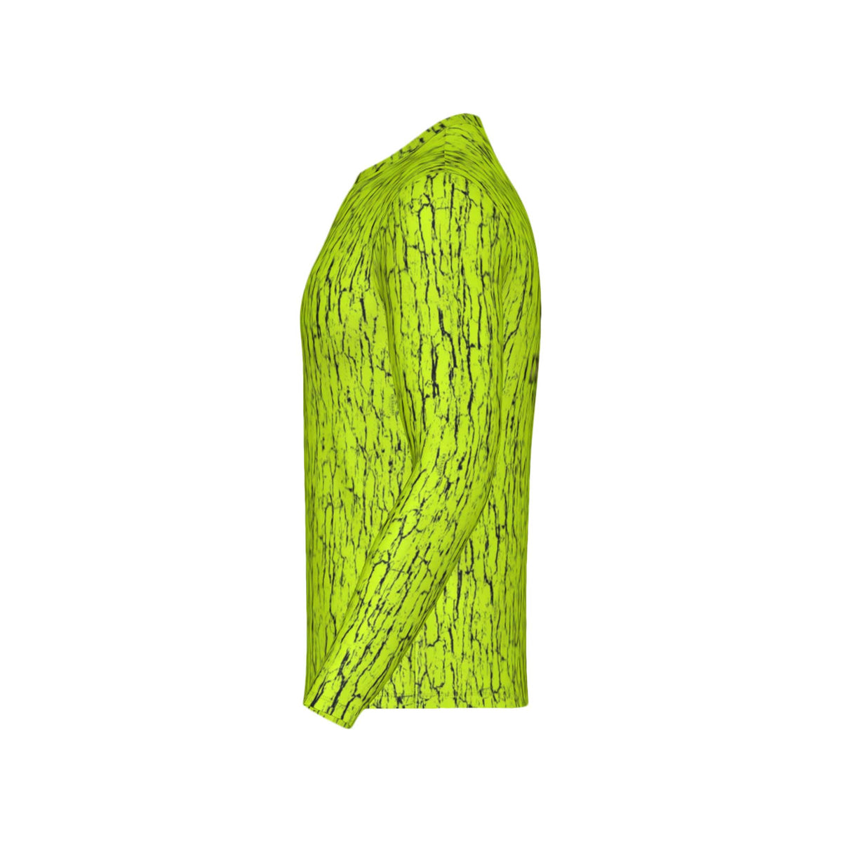 Men Safety Green Tree Bark Camo Performance UPF+50 Long Sleeve Shirt