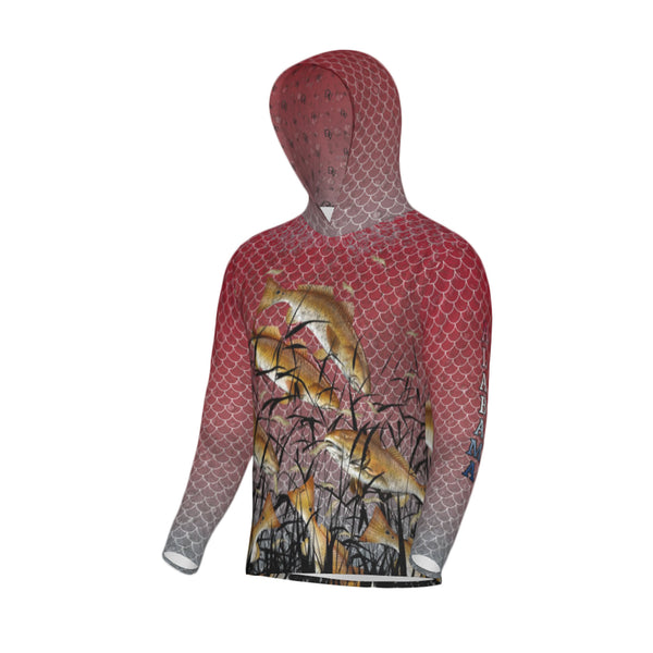 Alabama Bull Redfish Feeding Frenzy Unisex Performance UPF+50 Hoodie