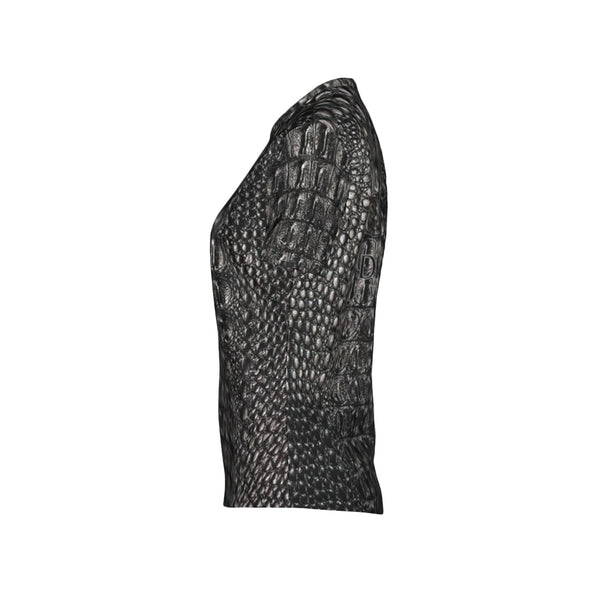 Women Black Gator Hyde Performance UPF+50 Crew Neck Short Sleeve Shirt