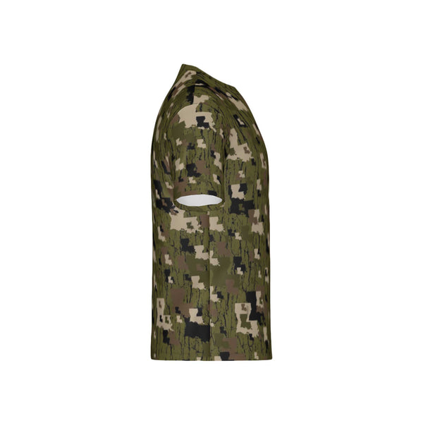 Men Louisiana Tree Bark Camouflage Performance UPF+50 Short Sleeve Shirt