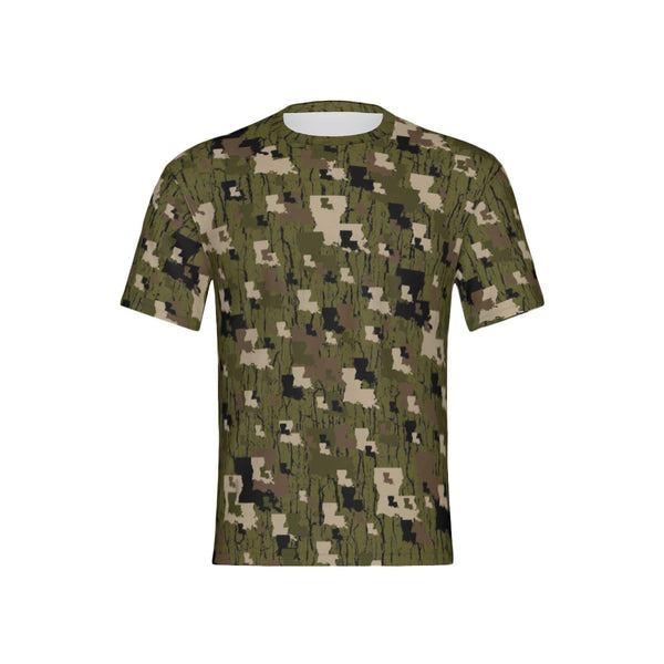 Men Louisiana Tree Bark Camouflage Performance UPF+50 Short Sleeve Shirt