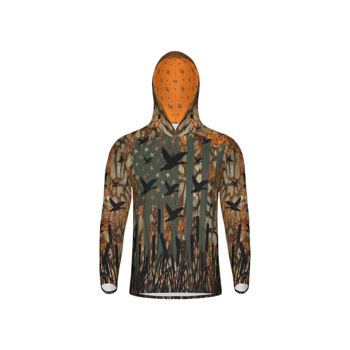 USA Duck Camo Unisex Performance UPF+50 Hoodie